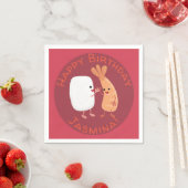 Cute sushi rice prawn Vrienden cartoon Servet (Insitu)