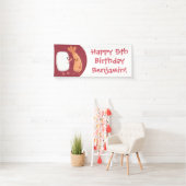 Cute sushi rice prawn Vrienden cartoon Spandoek (Insitu)