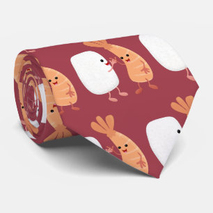 Cute sushi rice prawn Vrienden cartoon Stropdas