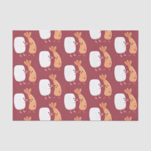 Cute sushi rice prawn Vrienden cartoon Tissuepapier
