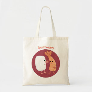 Cute sushi rice prawn Vrienden cartoon Tote Bag