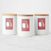 Cute sushi rice prawn Vrienden cartoon Voedselcontainer Etiket (Flessen)