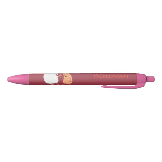 Cute sushi rice prawn Vrienden cartoon Zwarte Inkt Pen (Bodem)