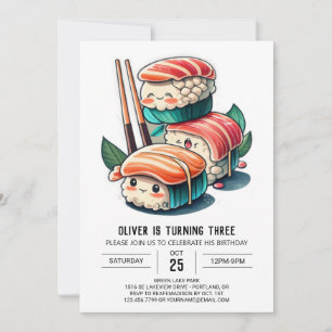 Cute Sushi Roll Printables Verjaardag Kaart