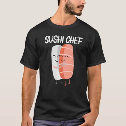 Cute sushi voor mannen Japans keukenvoedsel 1 T-shirt (Voorkant)