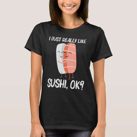 Cute Sushi voor mannen Japans keukenvoedsel T-shirt (Voorkant)