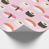Cute Sushi Wrapping Paper Cadeaupapier (Hoek)