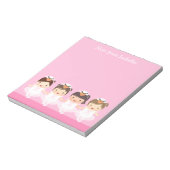 Cute Swan Ballet Ballerina voor meisjes Notitieblok (Linkerzijde)