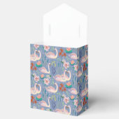 Cute Swan Bird Elegant Blue & Pink Baby shower Bedankdoosjes (Geopend)