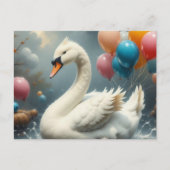 cute swan briefkaart (Voorkant)