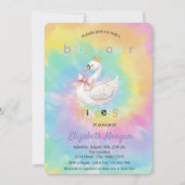 Cute Swan Crown Bow Tie Dye Baby Shower  Kaart (Voorkant)