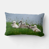 Cute Swan Cygnets - Pillow Kussen (Achterkant)