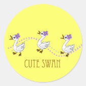 Cute Swan Sticker (Voorkant)