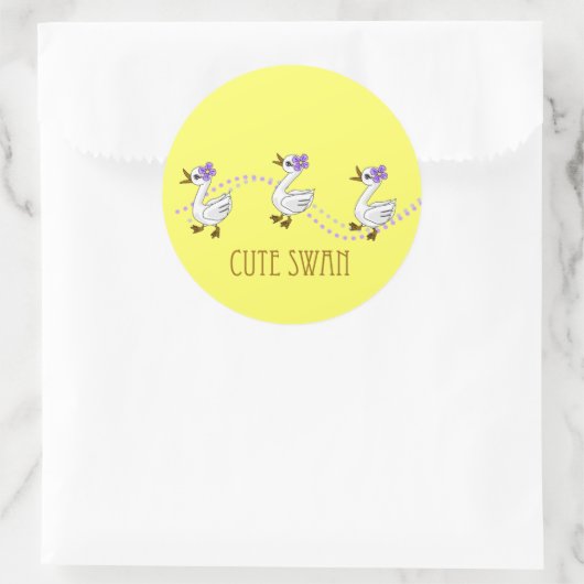 Cute Swan Sticker (Tas)