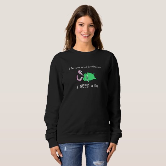 Cute sweatshirt funny of a sleep deprived froggy (Voorkant volledig)