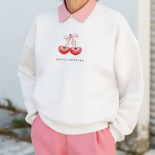 Cute sweatshirt l Rode & Roze Kersen Hart Strik