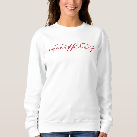 Cute SweeLiege Script Valentijn's Day Sweatshirt (Voorkant)