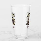 Cute Sweet 16 Birthday Party Silver Pink Drink Glas (Links)