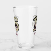 Cute Sweet 16 Birthday Party Silver Pink Drink Glas (Rechts)