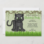 CUTE Sweet Baby Black Panther Oerwoud Birthday Kaart (Voorkant)