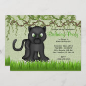 CUTE Sweet Baby Black Panther Oerwoud Birthday Kaart (Voorkant / Achterkant)