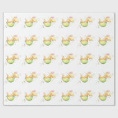 *~* Cute Sweet Baby Dragon Dinosaurs Cadeaupapier (Vlak)