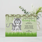CUTE Sweet Baby Tiger Vines Oerwoud Birthday Kaart (Staand voorkant)