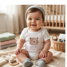 Cute Sweet Bear Baby Onesie | Minimalistische Bos