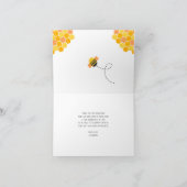 Cute Sweet Bee Baby shower Hartelijk dank voor uw  Bedankkaart (Binnen)