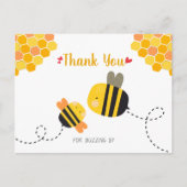 Cute Sweet Bee Baby shower Hartelijk dank voor uw  Briefkaart (Voorkant)
