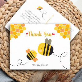 Cute Sweet Bee Baby shower Hartelijk dank voor uw  Briefkaart