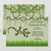 CUTE Sweet Black Lizard Vines Oerwoud Birthday Kaart (Voorkant / Achterkant)