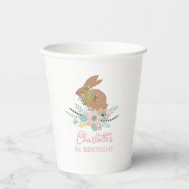 Cute Sweet Bunny Konijn Dier 1e Verjaardagsfeestje Papieren Bekers