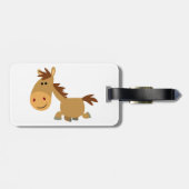 Cute Sweet Cartoon Horse Bagagelabel (Achterkant horizontaal)