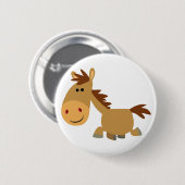 Cute Sweet Cartoon Horse Button Badge (Voorkant /achterkant)