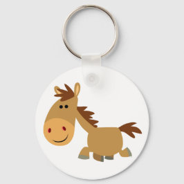 Cute Sweet Cartoon Horse Sleutelhanger