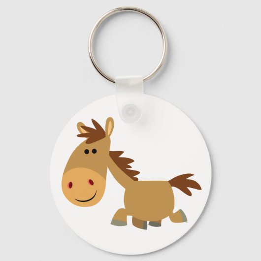 Cute Sweet Cartoon Horse Sleutelhanger (Voorkant)