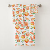 Cute Sweet Citrus Oranje Fruit Waterverf Summer Bad Handdoek (Insitu)