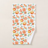Cute Sweet Citrus Oranje Fruit Waterverf Summer Bad Handdoek (Handdoek)