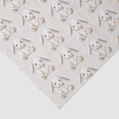 Cute Sweet Cream White Bunnies Christmas Tissuepapier (Detail)