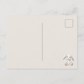 Cute Sweet Cream White Bunny Missing You Briefkaart (Achterkant)