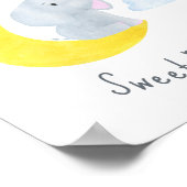 Cute Sweet Dreams citeert de olifant Nursery Wall  Poster (Hoek)
