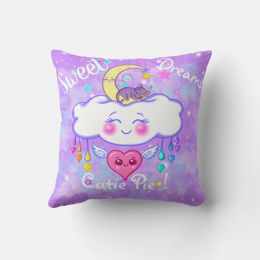 Cute Sweet Dreams Cutie Pie Kawaii Sierkussen (Achterkant)