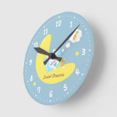 Cute Sweet Dreams Dreamweaver Baby Bunny Nursery Ronde Klok (Hoek)