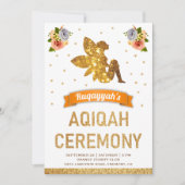 Cute Sweet Floral Magical Fairy Girls Aqiqah Kaart (Voorkant)