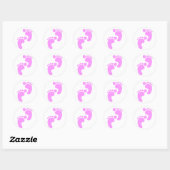 Cute Sweet Footstep Funny Shirt Ronde Sticker (Vel)