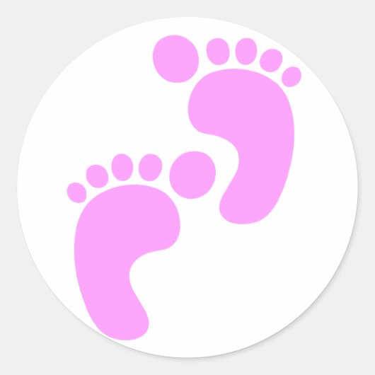 Cute Sweet Footstep Funny Shirt Ronde Sticker (Voorkant)