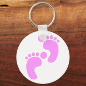 Cute Sweet Footstep Funny Shirt Sleutelhanger (Voorkant)