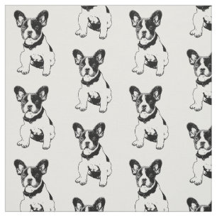 Cute Sweet French Bulldog Puppy + Your BG Color Stof