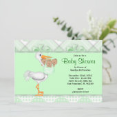 CUTE Sweet Green Baby shower Kaart (Staand voorkant)